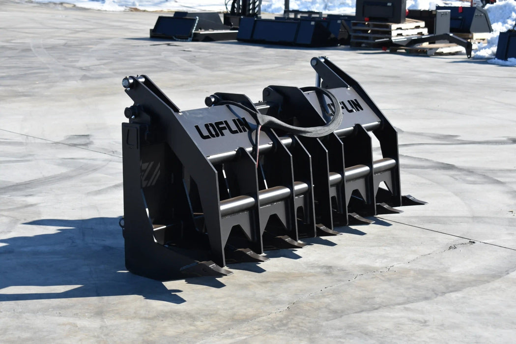 Skid Steer Vertical Root & Brush Grapple - Loflin Fabrication