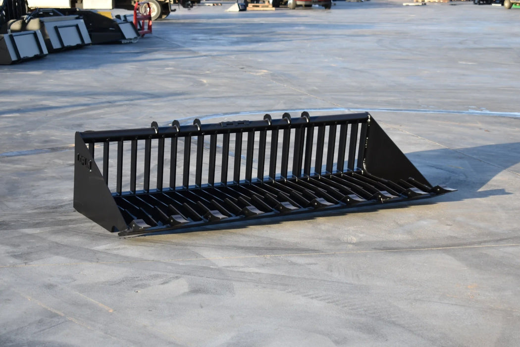 Skid Steer Rock Bucket with Teeth (Old Style) - Loflin Fabrication