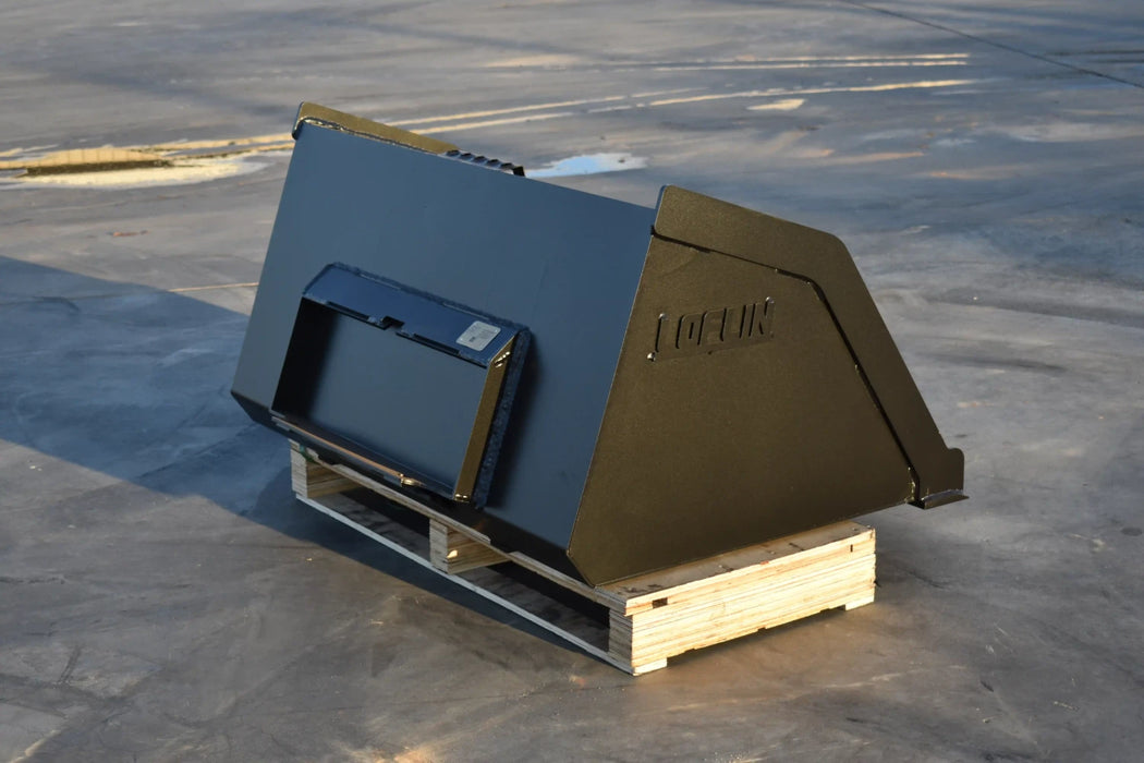 Mini Skid Steer Snow & Light Material Bucket - Loflin Fabrication