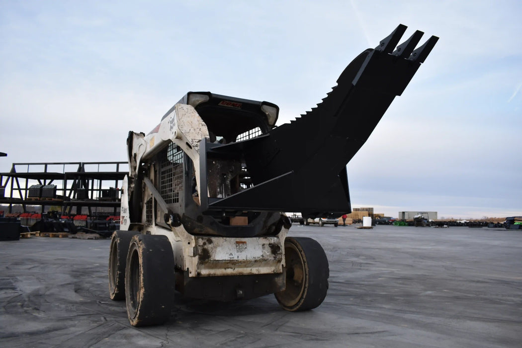 Skid Steer Stump & Root Bucket - Loflin Fabrication