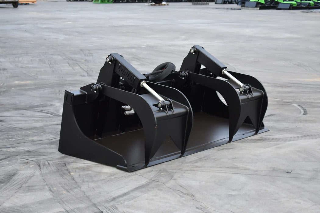 Skid Steer Brush & Debris Grapple Bucket (Standard Duty) - Loflin Fabrication