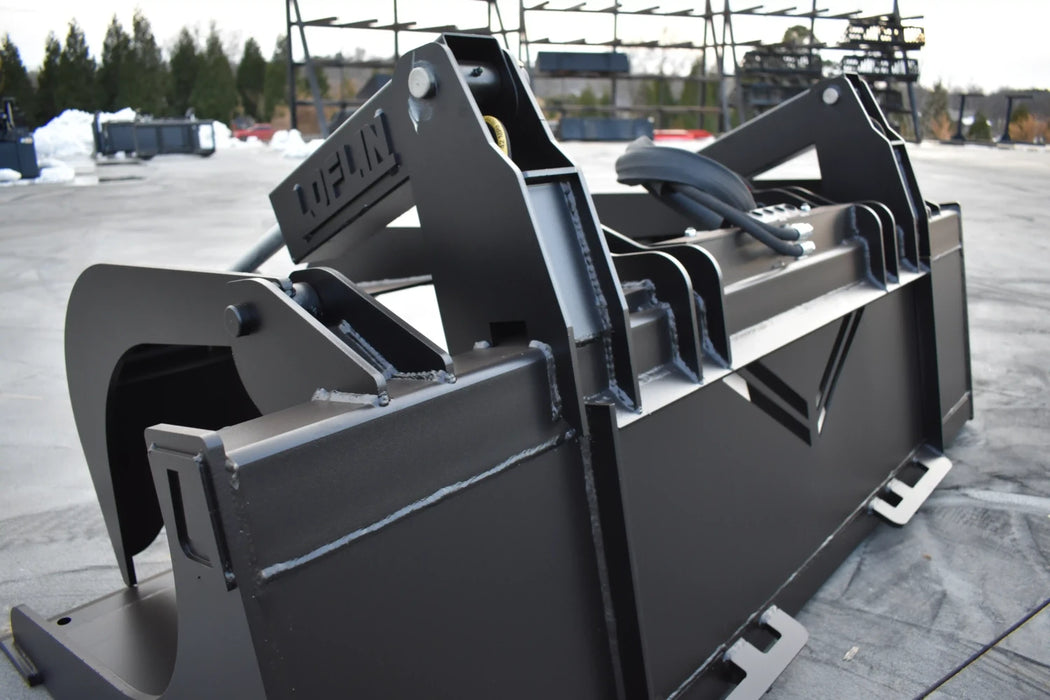 Skid Steer Brush & Debris Grapple Bucket (Standard Duty) - Loflin Fabrication