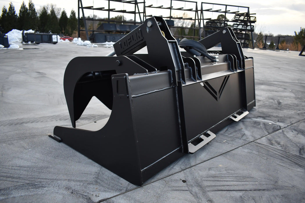 Skid Steer Brush & Debris Grapple Bucket (Standard Duty) - Loflin Fabrication