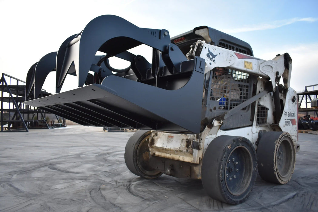Skid Steer Brush & Debris Grapple Bucket (Standard Duty) - Loflin Fabrication