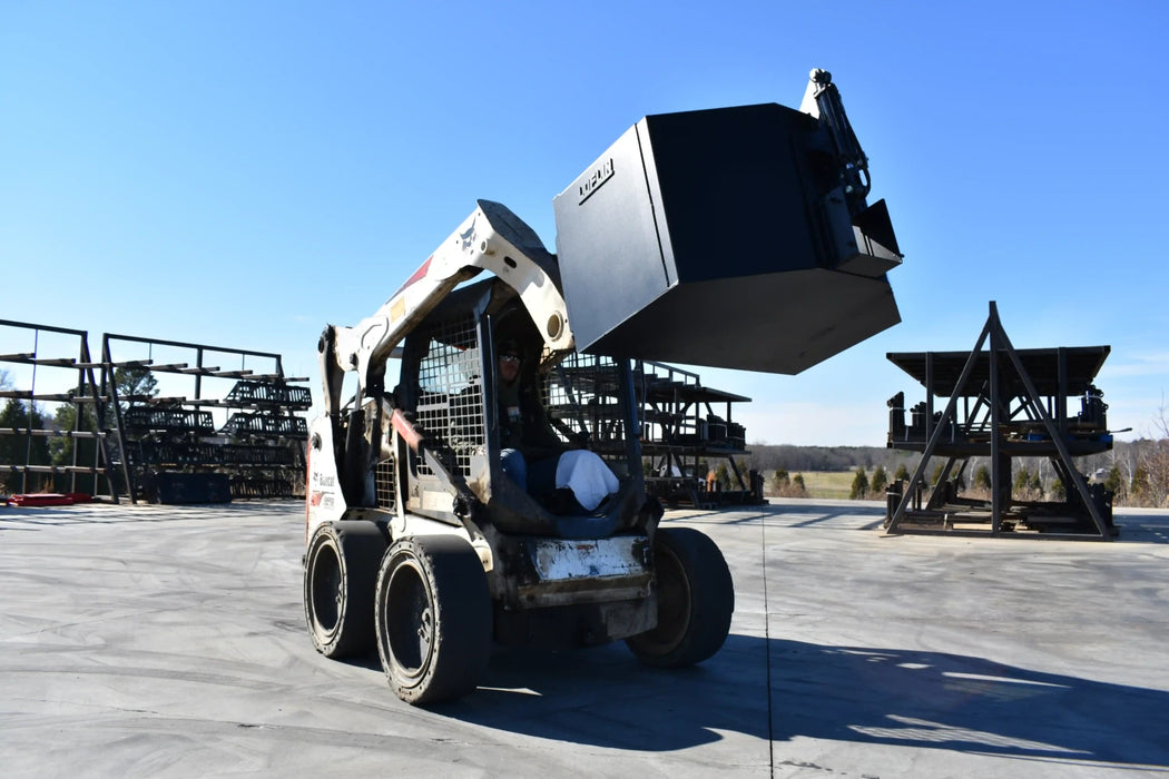 Skid Steer Hydraulic Concrete Bucket - Loflin Fabrication