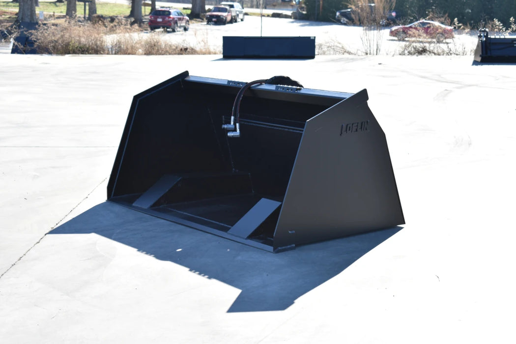 Skid Steer High-Tip Front Dump Bucket - Loflin Fabrication