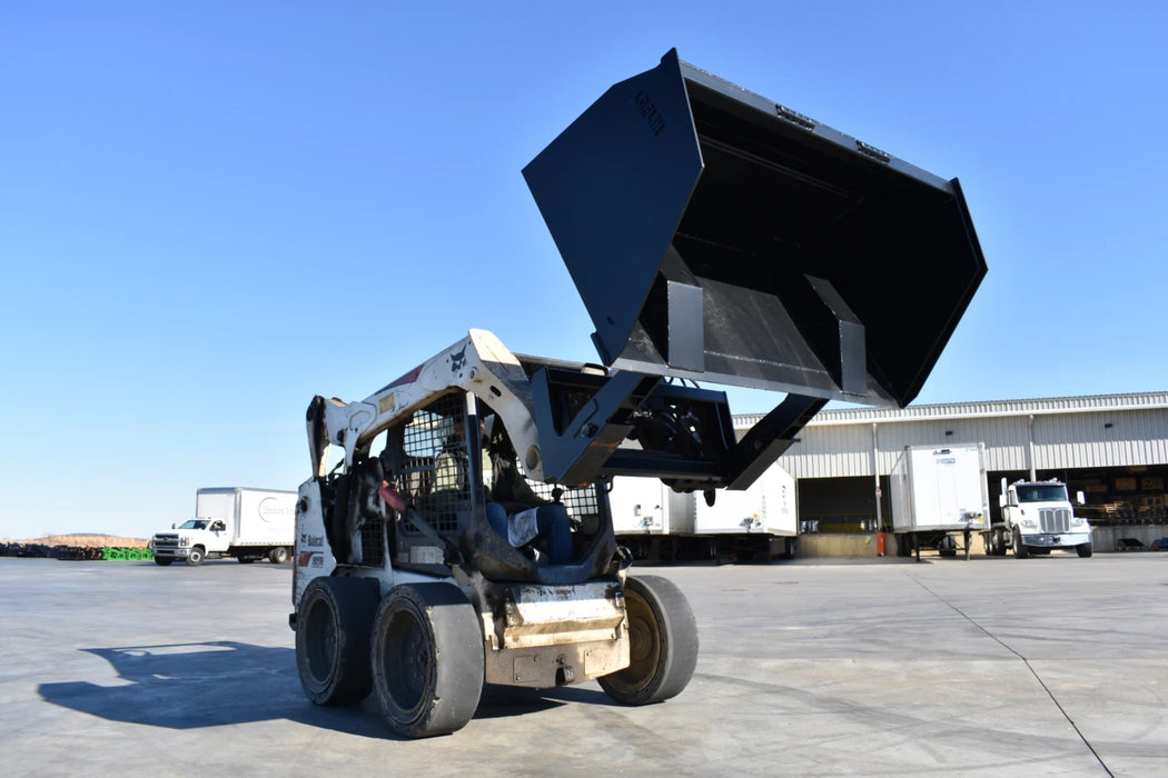 Skid Steer High-Tip Front Dump Bucket - Loflin Fabrication