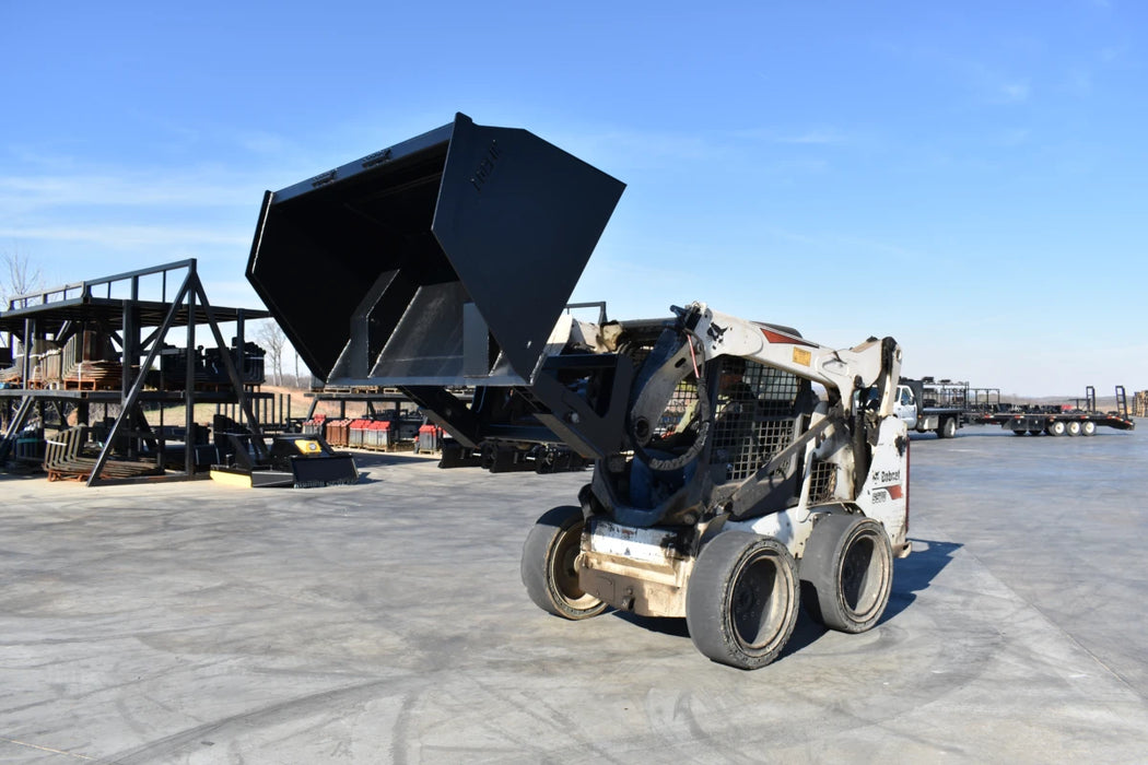 Skid Steer High-Tip Front Dump Bucket - Loflin Fabrication