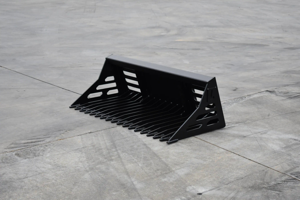 Mini Skid Steer Rock Bucket - Loflin Fabrication