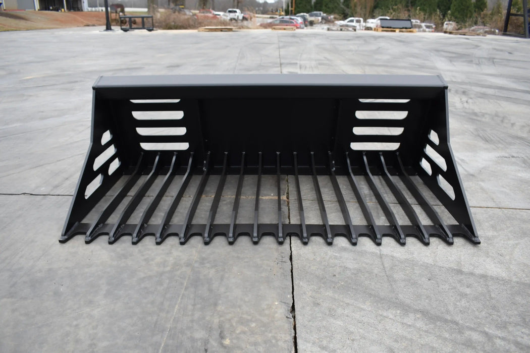 Mini Skid Steer Rock Bucket - Loflin Fabrication