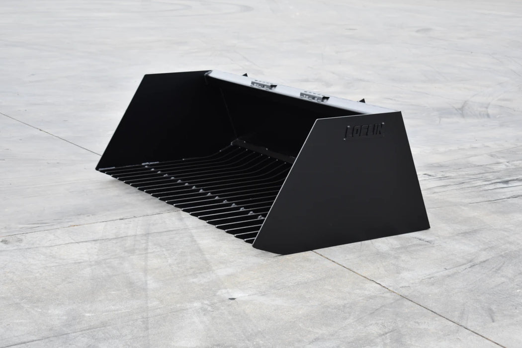 72" Skid Steer Manure Cake Bucket - Loflin Fabrication