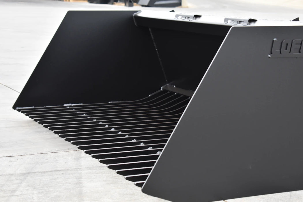 72" Skid Steer Manure Cake Bucket - Loflin Fabrication