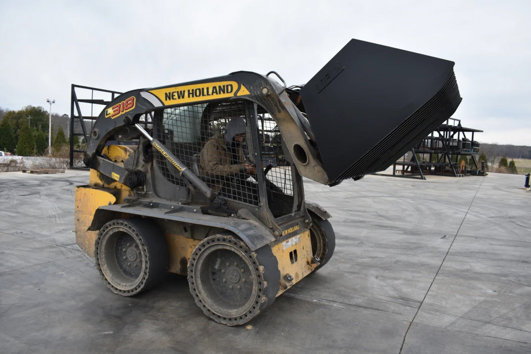 72" Skid Steer Manure Cake Bucket - Loflin Fabrication