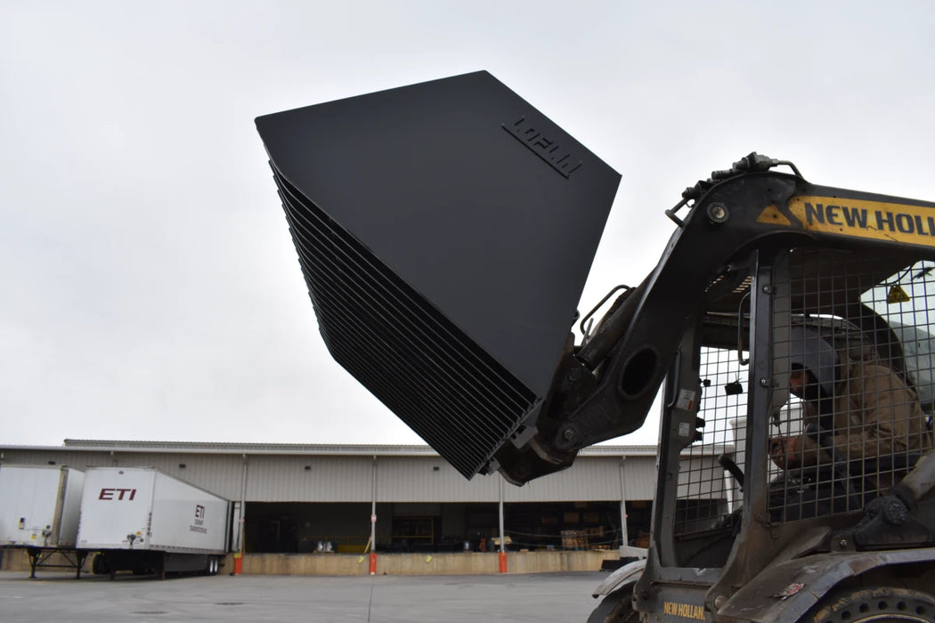 72" Skid Steer Manure Cake Bucket - Loflin Fabrication