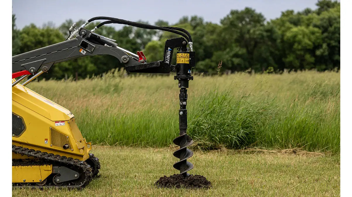 100PH Mini Auger Drive for Mini Skid Steers with 15 GPM - Ignite Attachments