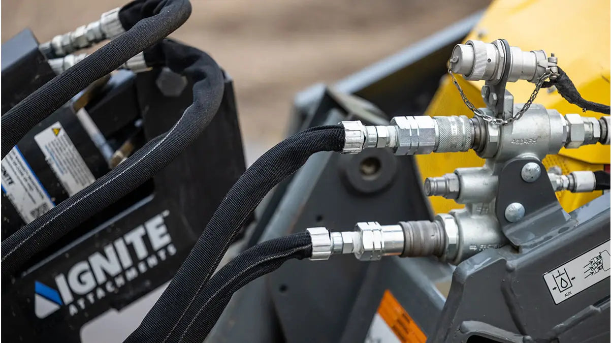 100PH Mini Auger Drive for Mini Skid Steers with 15 GPM - Ignite Attachments