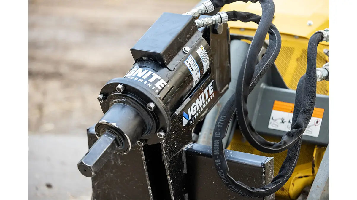 100PH Mini Auger Drive for Mini Skid Steers with 15 GPM - Ignite Attachments