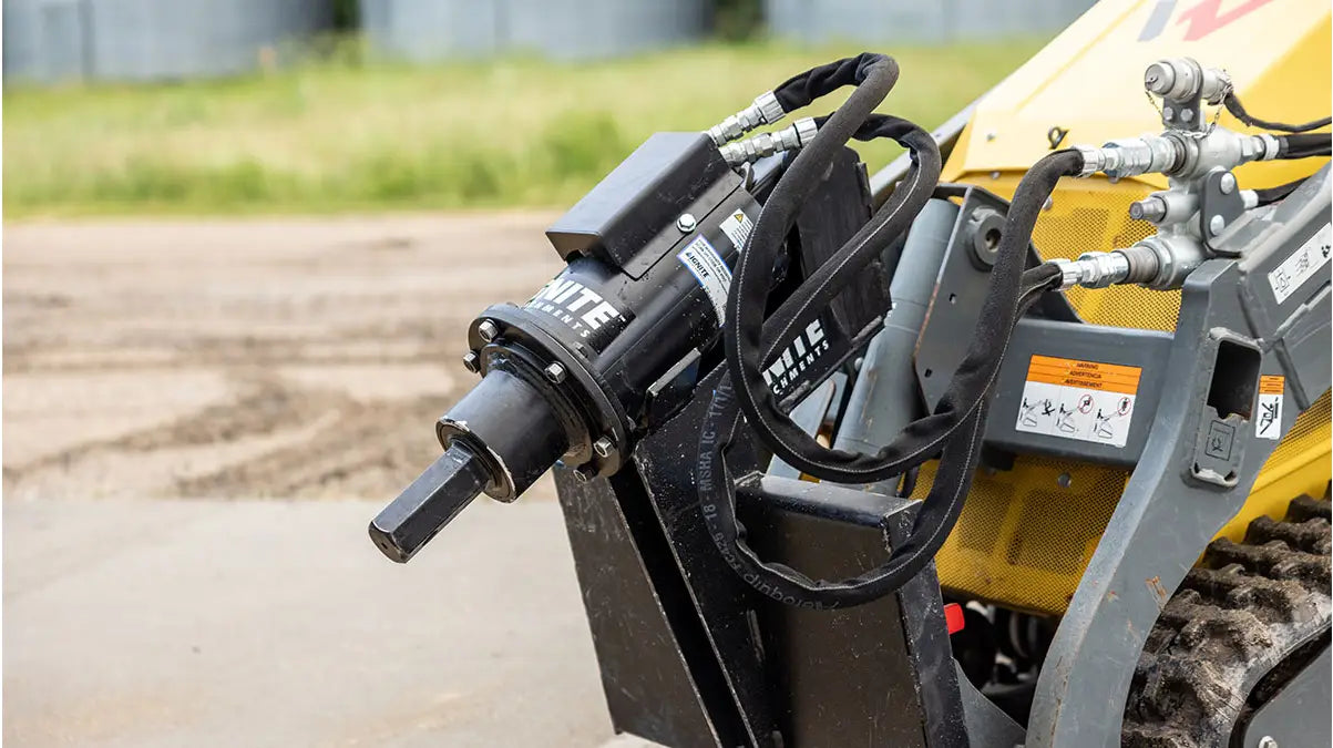 100PH Mini Auger Drive for Mini Skid Steers with 15 GPM - Ignite Attachments