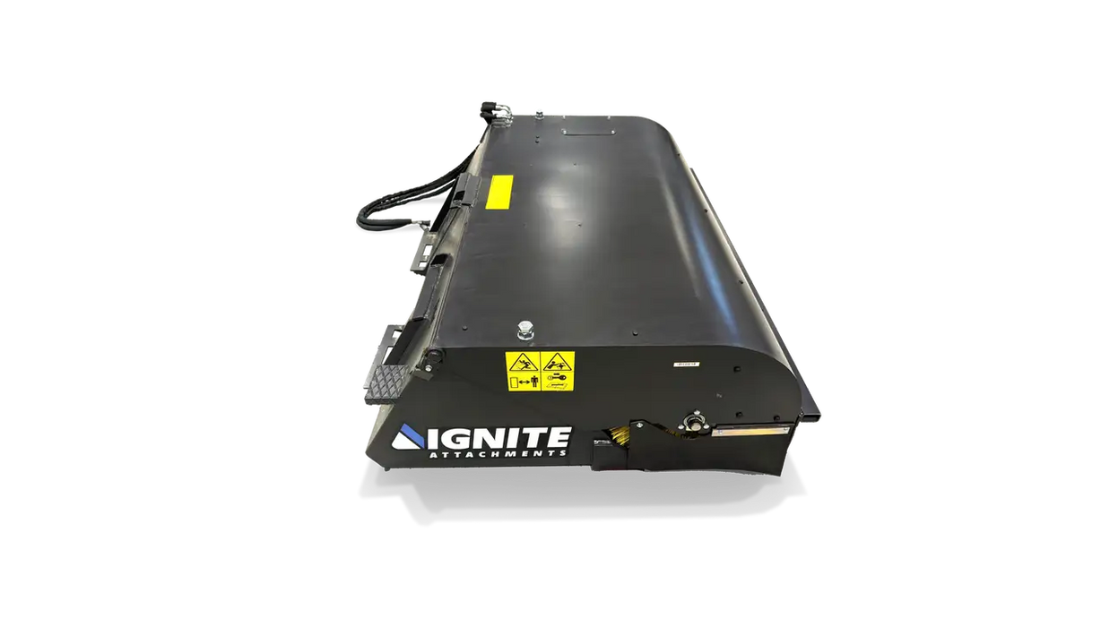 Heavy-Duty Sweeper Bucket for Skid Steers & Compact Track Loaders - Ignite Attachments