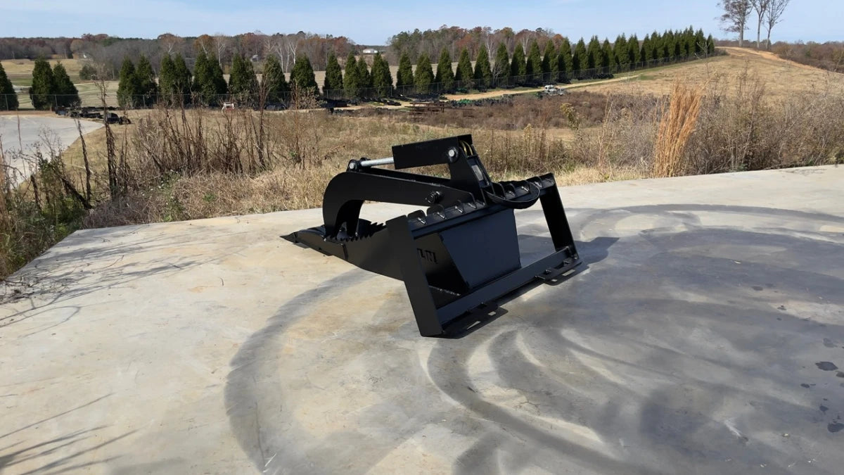 Skid Steer Stump Grapple Bucket - Loflin Fabrication