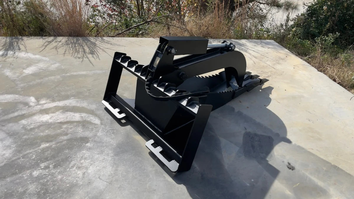 Skid Steer Stump Grapple Bucket - Loflin Fabrication