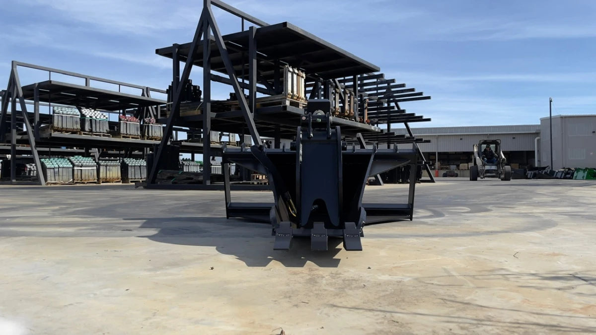 Skid Steer Stump Grapple Bucket - Loflin Fabrication