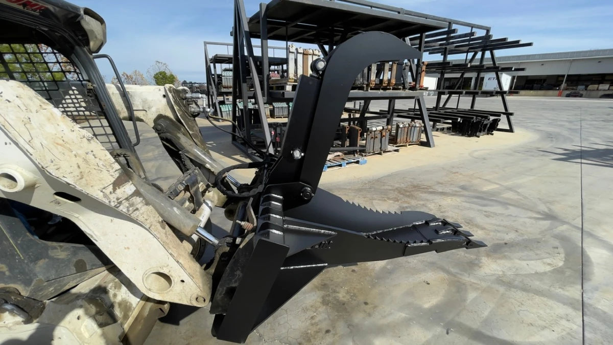Skid Steer Stump Grapple Bucket - Loflin Fabrication
