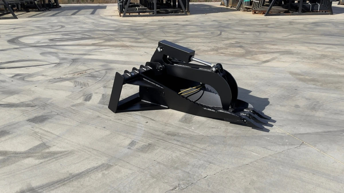 Skid Steer Stump Grapple Bucket - Loflin Fabrication