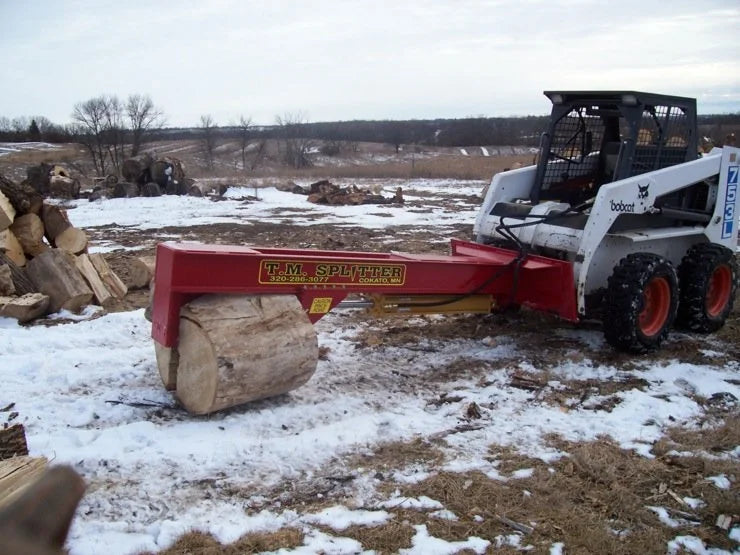 Skid Steer Hydraulic Log Splitter Attachment - TM Manufacturing Pro