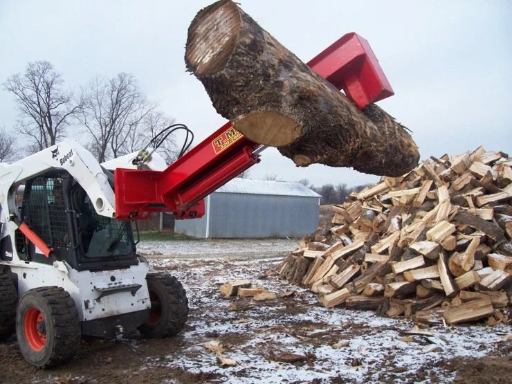 Skid Steer Hydraulic Log Splitter Attachment - TM Manufacturing Pro