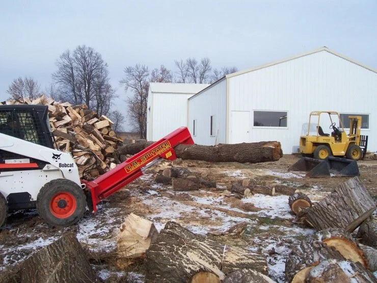 Skid Steer Hydraulic Log Splitter Attachment - TM Manufacturing Pro