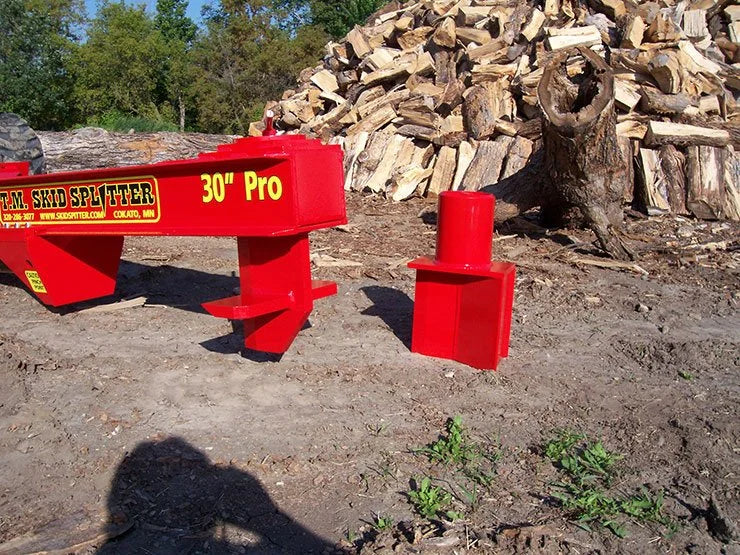 Skid Steer Hydraulic Log Splitter Attachment - TM Manufacturing Pro 2