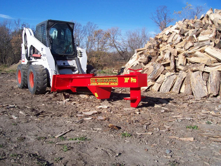 Skid Steer Hydraulic Log Splitter Attachment - TM Manufacturing Pro 2