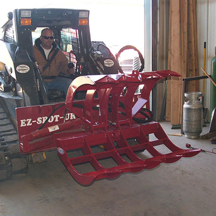 Skid Steer Hydraulic Rock & Brush Grapple Attachment - EZ Spot UR (Universal Quick Attach)