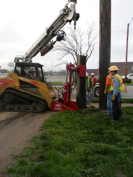 Skid Steer Hydraulic Pole Jack & Pole Puller Attachment - EZ Spot UR (Universal Quick Attach)