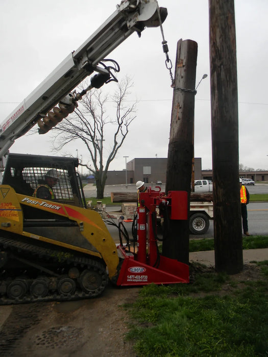 Skid Steer Hydraulic Pole Jack & Pole Puller Attachment - EZ Spot UR (Universal Quick Attach)