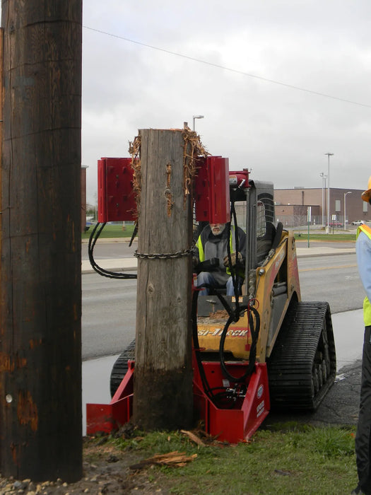 Skid Steer Hydraulic Pole Jack & Pole Puller Attachment - EZ Spot UR (Universal Quick Attach)