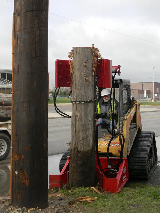 Skid Steer Hydraulic Pole Jack & Pole Puller Attachment - EZ Spot UR (Universal Quick Attach)