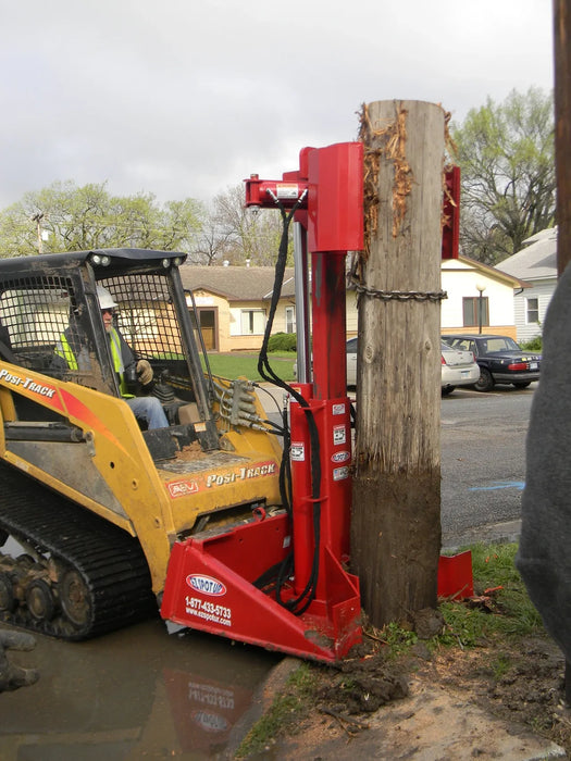 Skid Steer Hydraulic Pole Jack & Pole Puller Attachment - EZ Spot UR (Universal Quick Attach)
