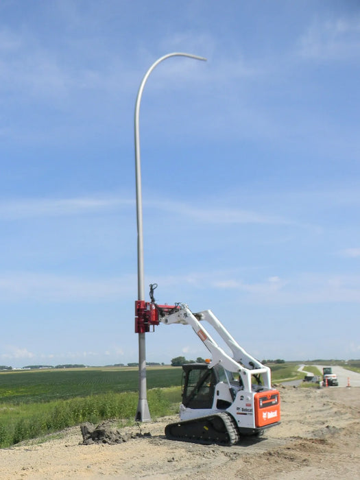 Skid Steer & Compact Track Loader Hydraulic Pole Setter Attachment - EZ Spot UR Heavy Duty (Universal Quick Attach)