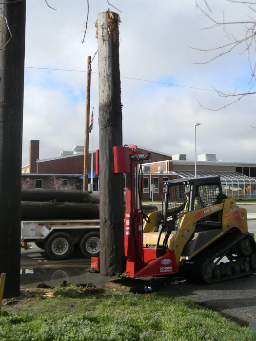 Skid Steer Hydraulic Pole Jack & Pole Puller Attachment - EZ Spot UR (Universal Quick Attach)