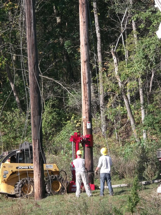 Skid Steer Hydraulic Pole Jack & Pole Puller Attachment - EZ Spot UR (Universal Quick Attach)