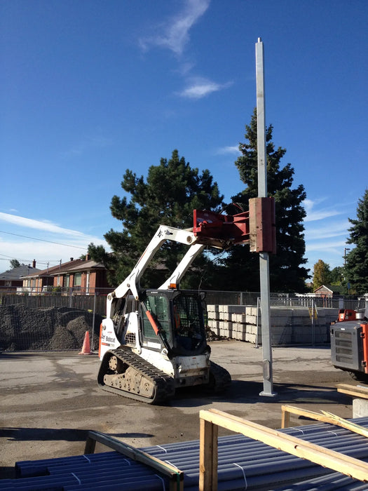 Skid Steer & Compact Track Loader Hydraulic Pole Setter Attachment - EZ Spot UR Heavy Duty (Universal Quick Attach)