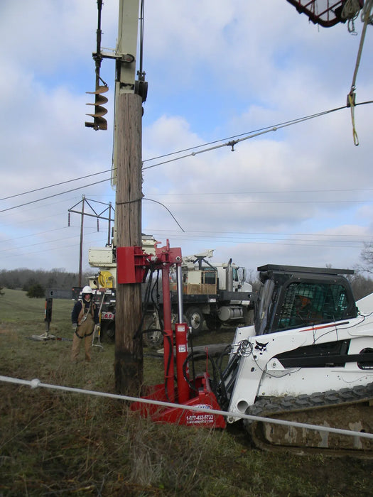Skid Steer Hydraulic Pole Jack & Pole Puller Attachment - EZ Spot UR (Universal Quick Attach)