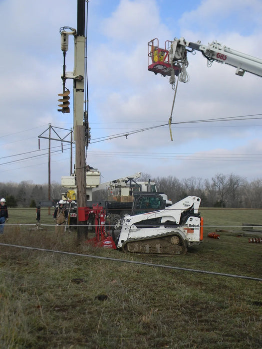 Skid Steer Hydraulic Pole Jack & Pole Puller Attachment - EZ Spot UR (Universal Quick Attach)