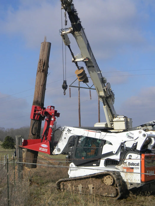 Skid Steer Hydraulic Pole Jack & Pole Puller Attachment - EZ Spot UR (Universal Quick Attach)