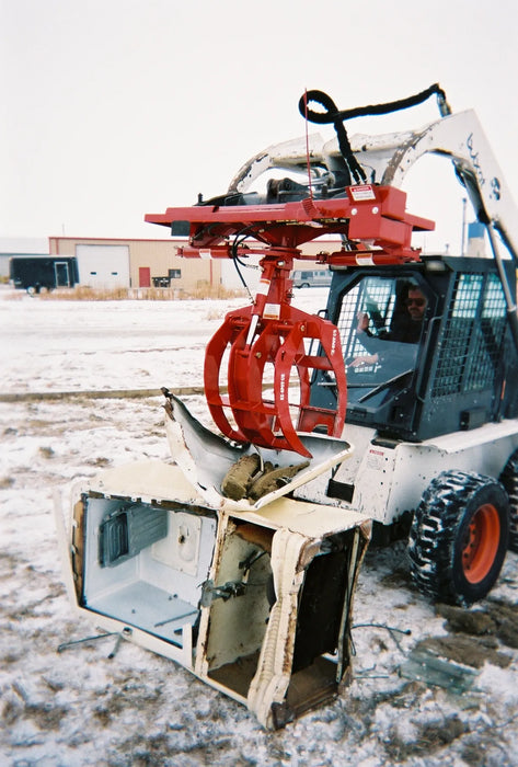 Skid Steer Hydraulic Rock & Brush Grapple Attachment - EZ Spot UR (Universal Quick Attach)