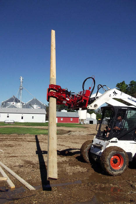 Skid Steer Hydraulic Pole Setter Attachment - EZ Spot UR Standard Duty (Universal Quick Attach)