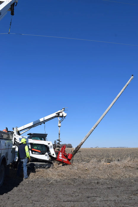 Skid Steer Hydraulic Mini Pole Jack Attachment - EZ Spot UR (Universal Quick Attach)