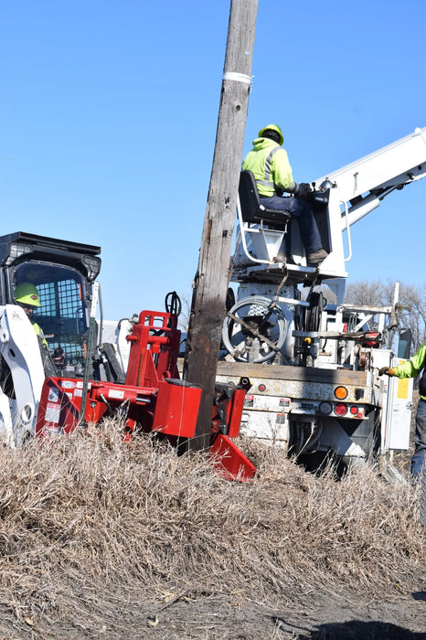 Skid Steer Hydraulic Mini Pole Jack Attachment - EZ Spot UR (Universal Quick Attach)